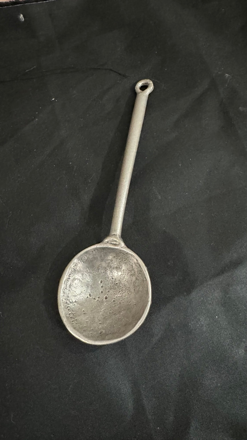 Vintage Cast Pewter Serving Spoon #1272 Mt Joy Penna Hanging Kitchen Utensil