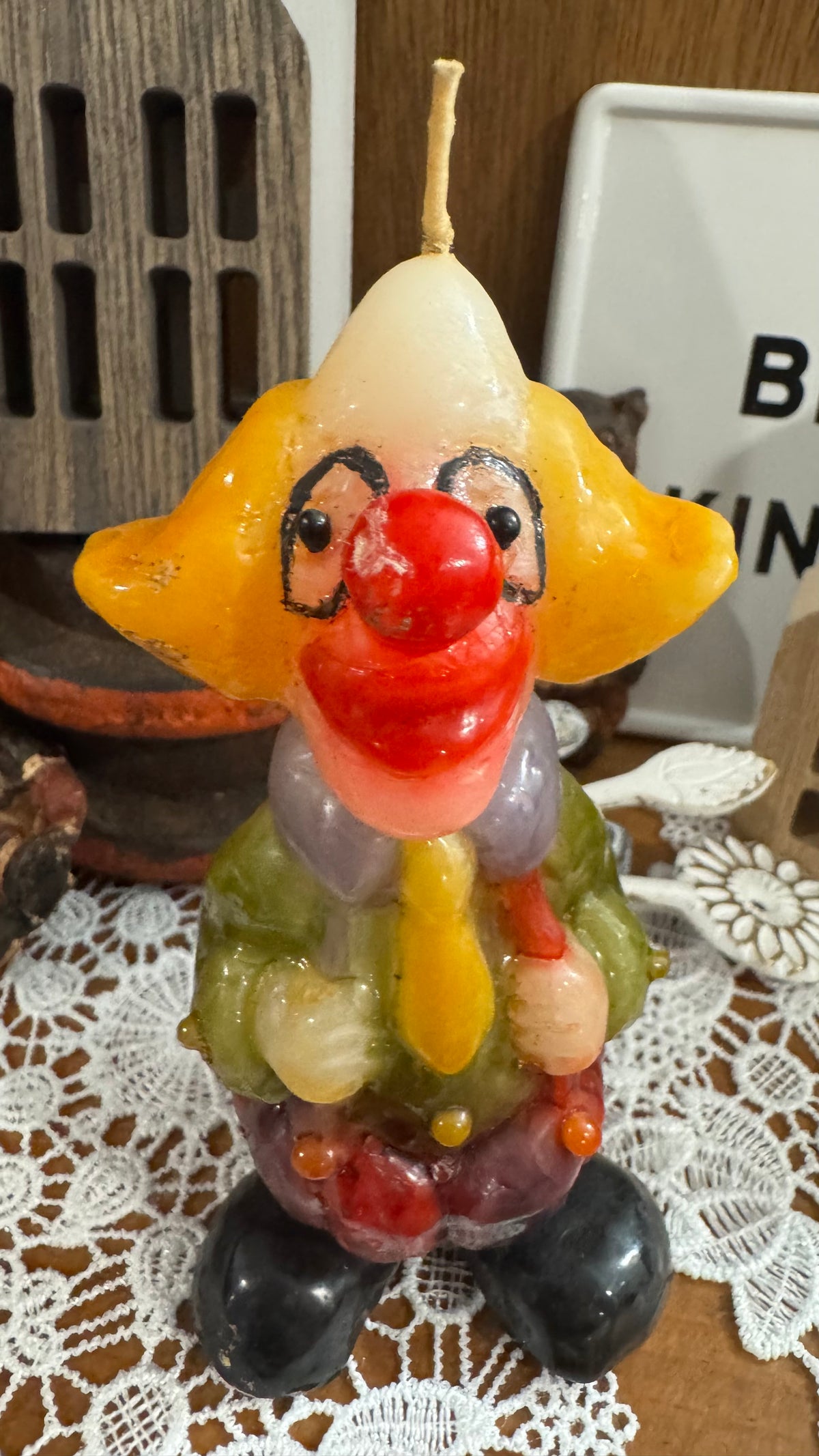 Collectible Clown Wax Candle – Mary’s Candle Cove, Myrtle Beach