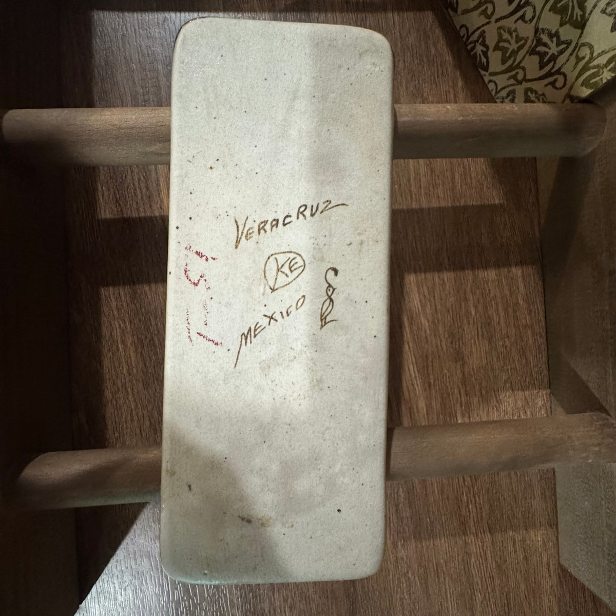 Vintage Veracruz Mexico Handcrafted Pottery Floral Tray