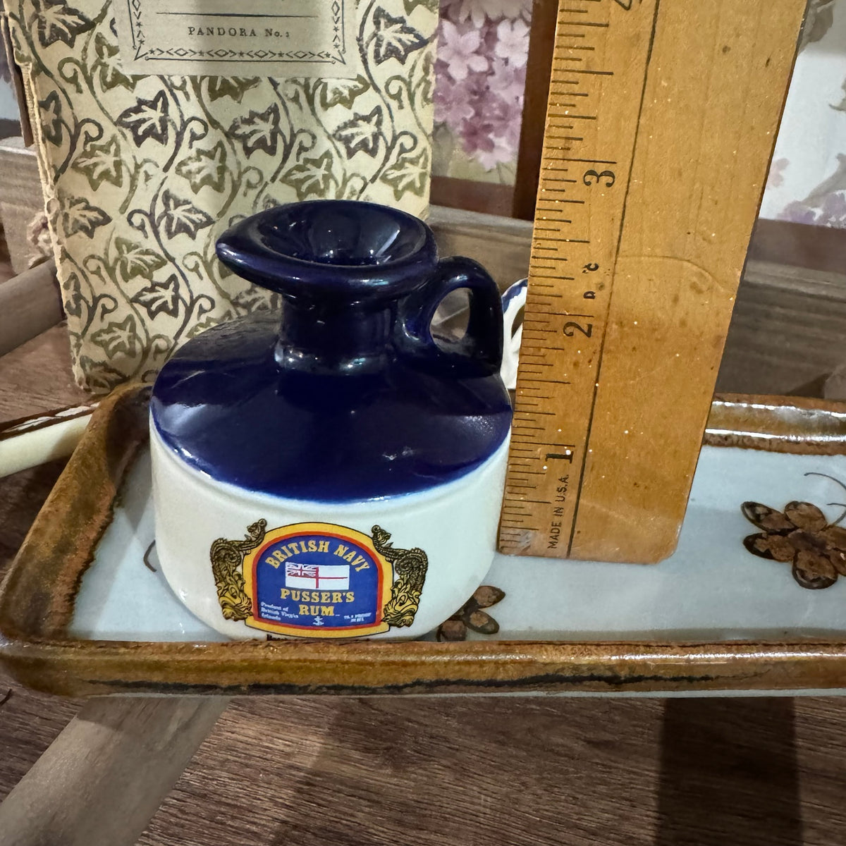 Vintage Pusser’s Rum British Navy Ceramic Decanter