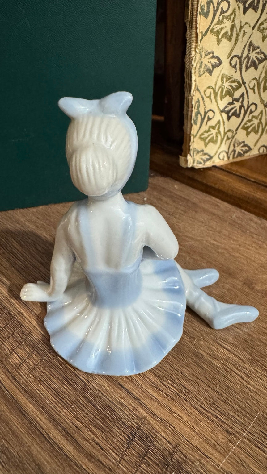 Porcelain Ballerina Figurine – Blue & White