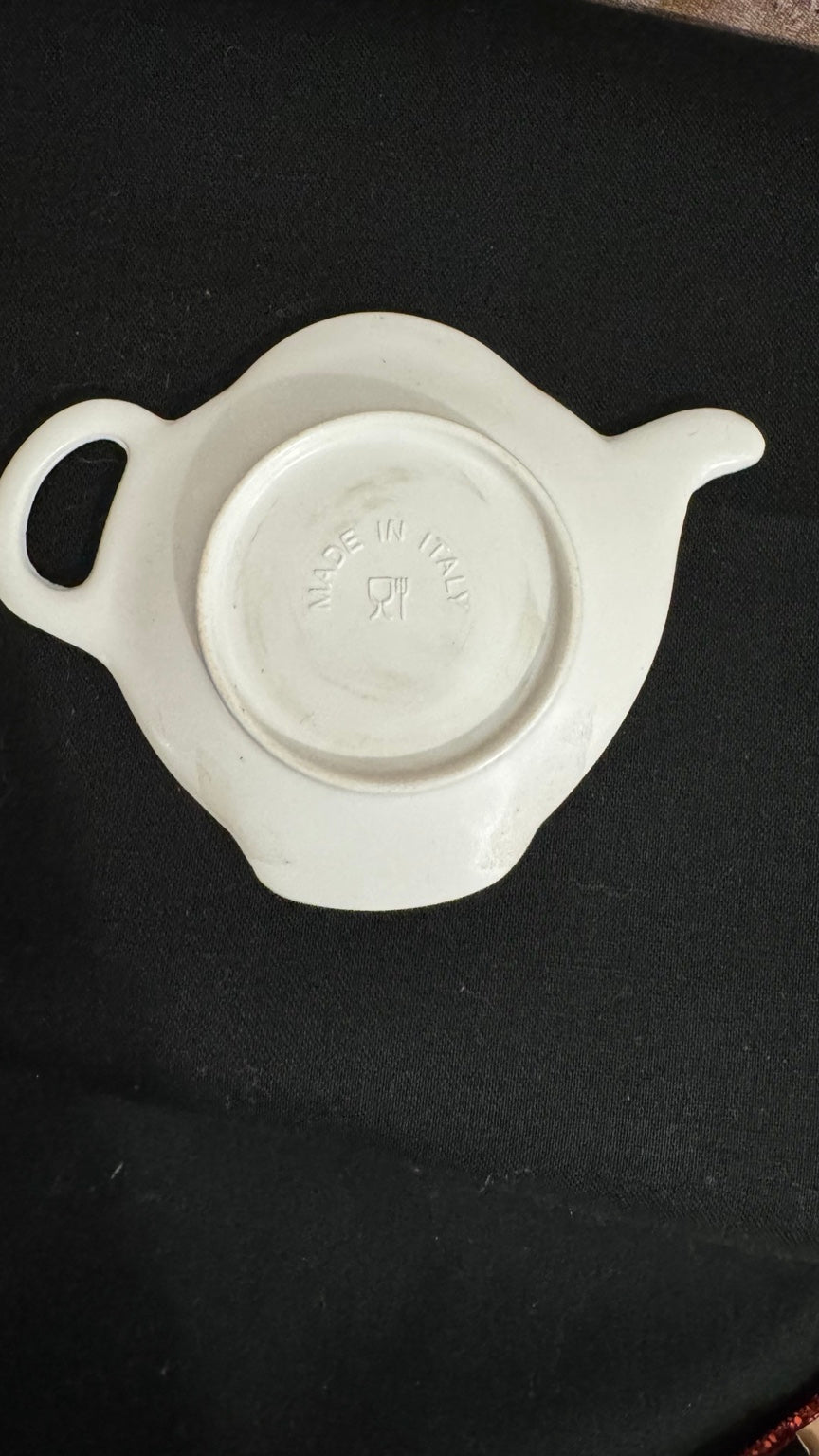 Vintage Italian Magnolia Teabag Holder