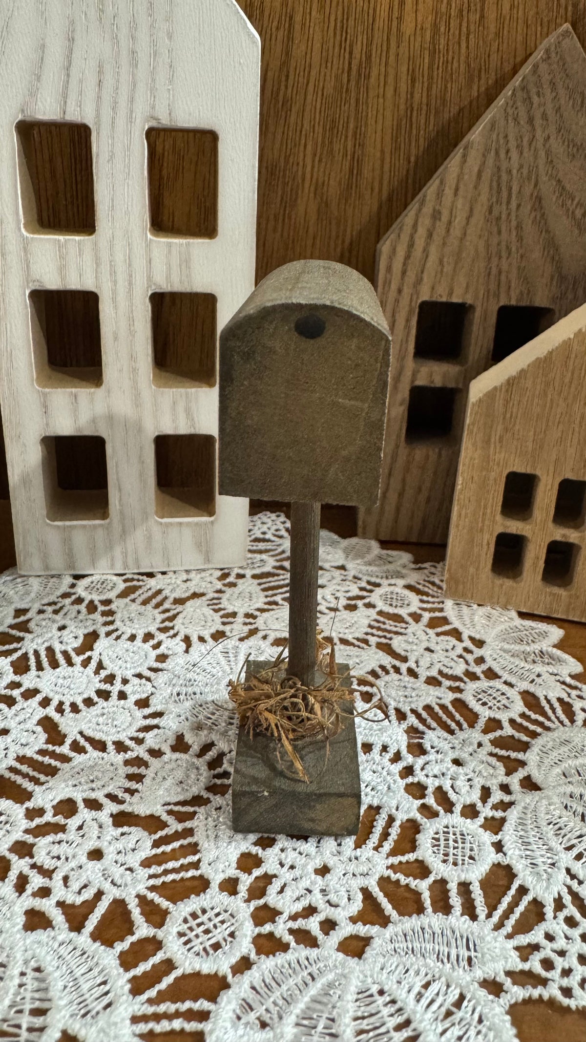 Mini Wooden Mailbox Shelf Sitter – Primitive Farmhouse Décor
