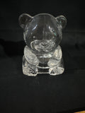 Vintage Clear Glass Teddy Bear Figurine