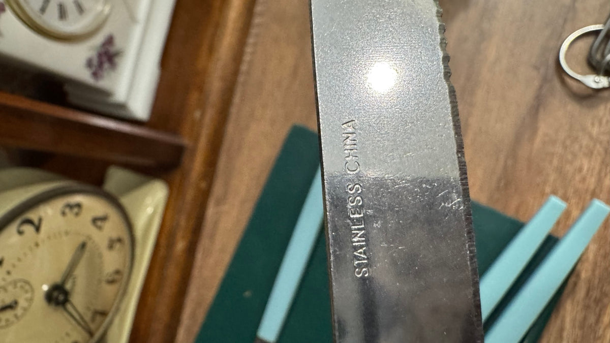 Vintage Aqua Handle Stainless Steak Knives – Set of 4