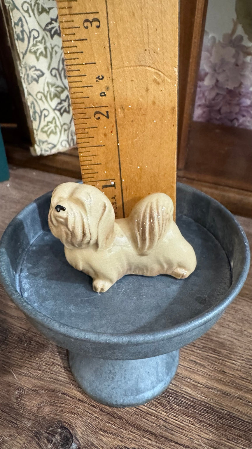 Vintage Miniature Ceramic Pekingese Dog Figurine