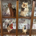 Set of 4 Bristle Animal Figurines – Rustic Farmhouse Decor