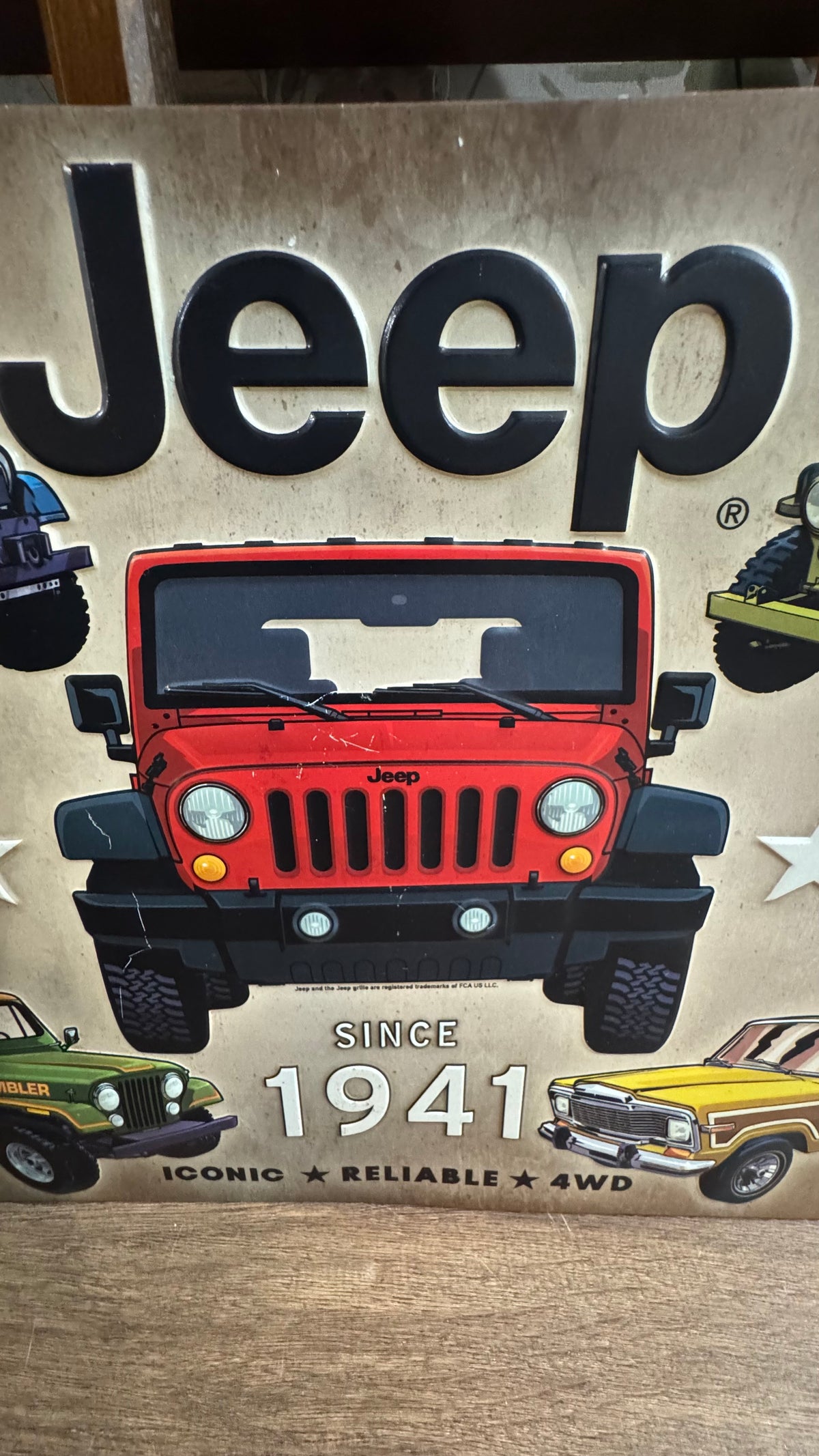 Jeep Since 1941 Embossed Metal Wall Sign – Open Road Brands