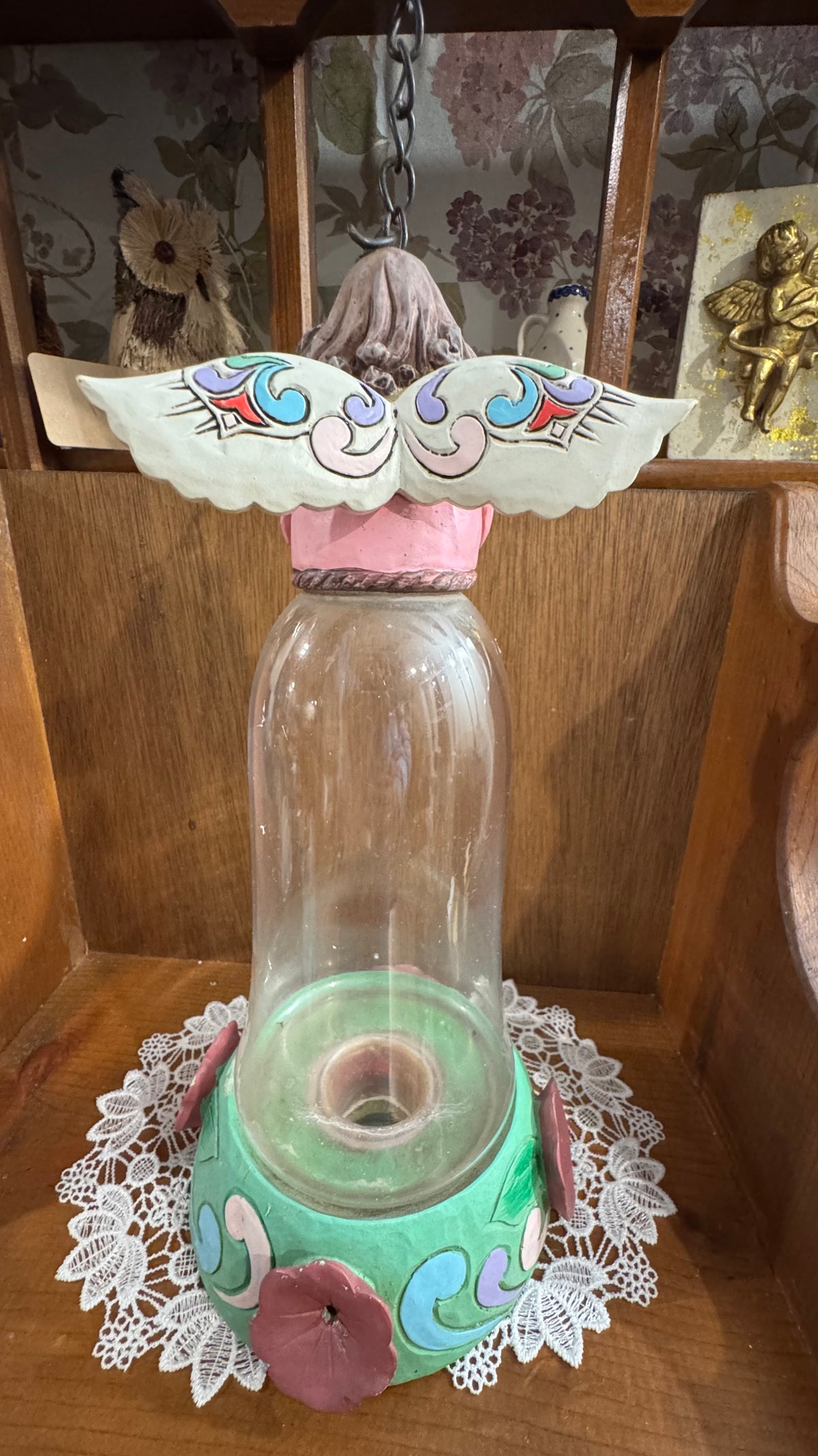 Jim Shore Heavenly Nectar Angel Hummingbird Feeder – 2012