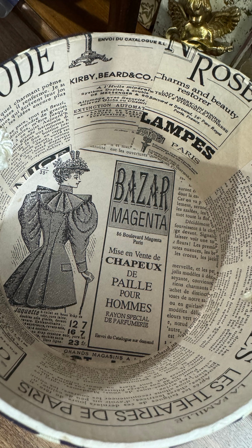French Millinery Round Hat Box – Paris Fashion Décor