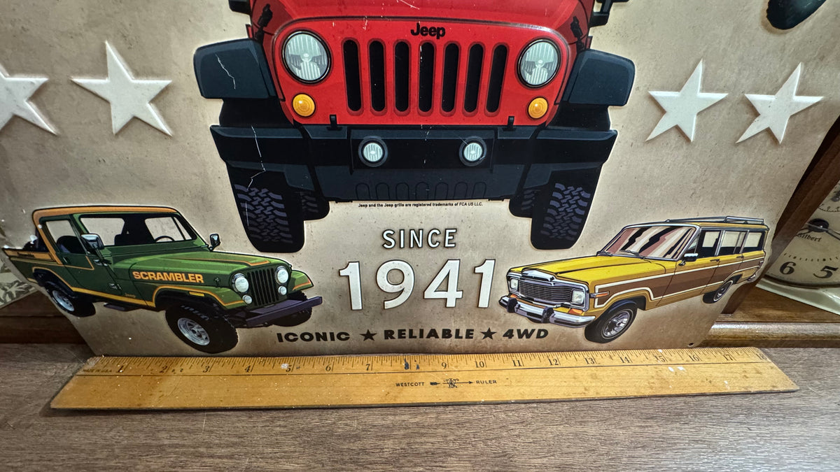 Jeep Since 1941 Embossed Metal Wall Sign – Open Road Brands