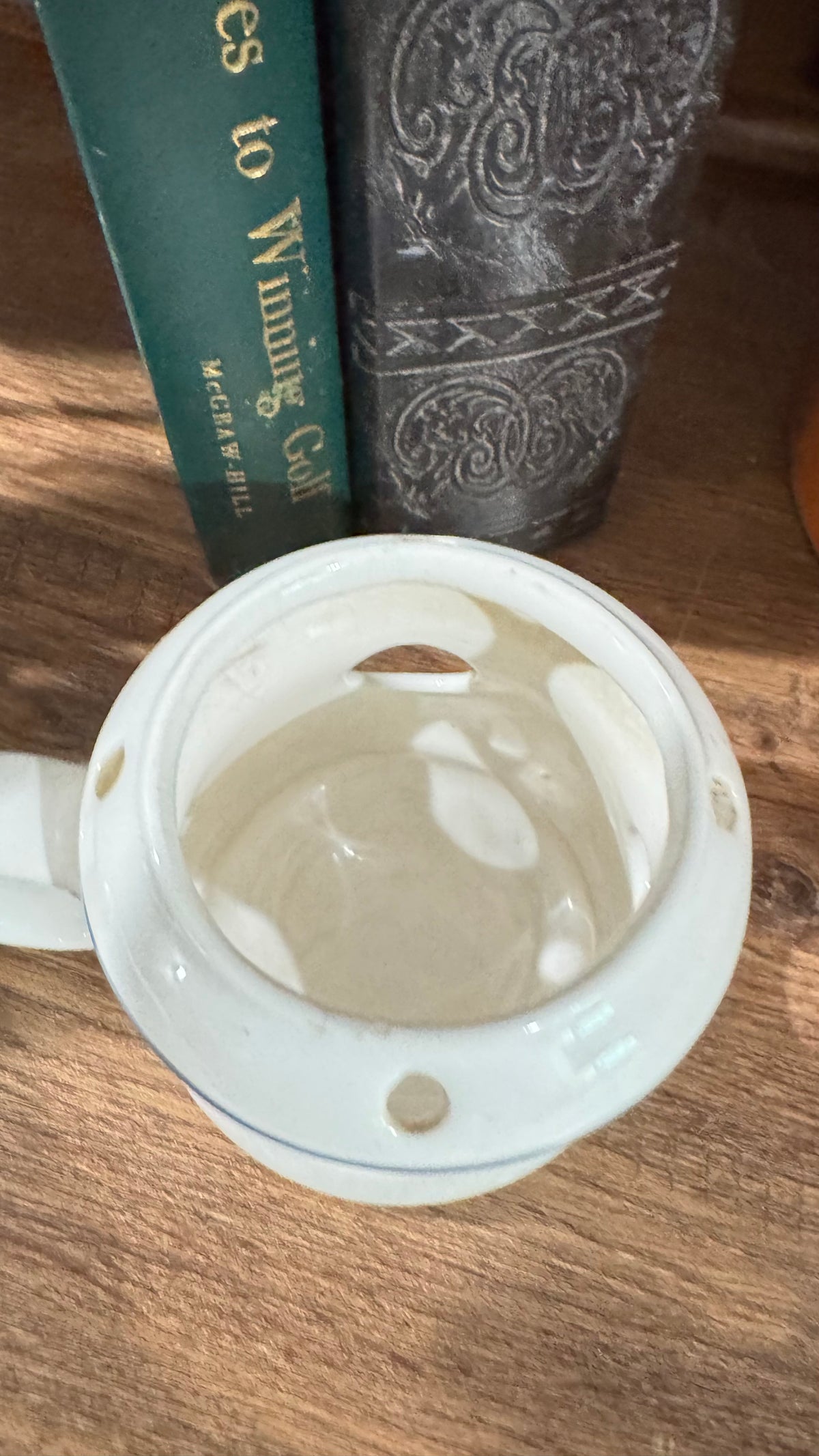 1987 The Love Mug Ceramic Candle Warmer Floral Drink Server