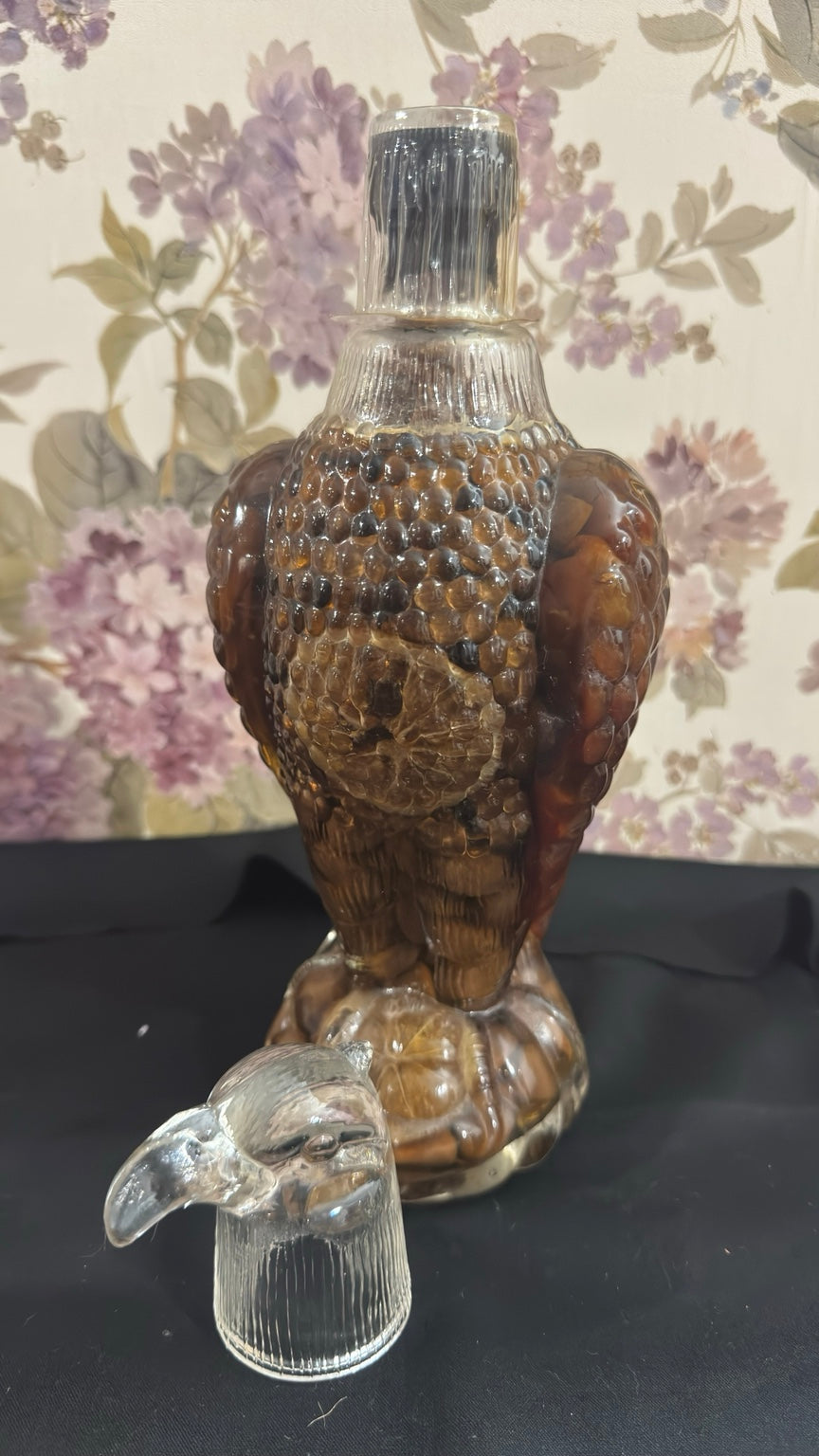 Vintage Eagle Glass Bottle with Original Botanical Infusion & Eagle Stopper