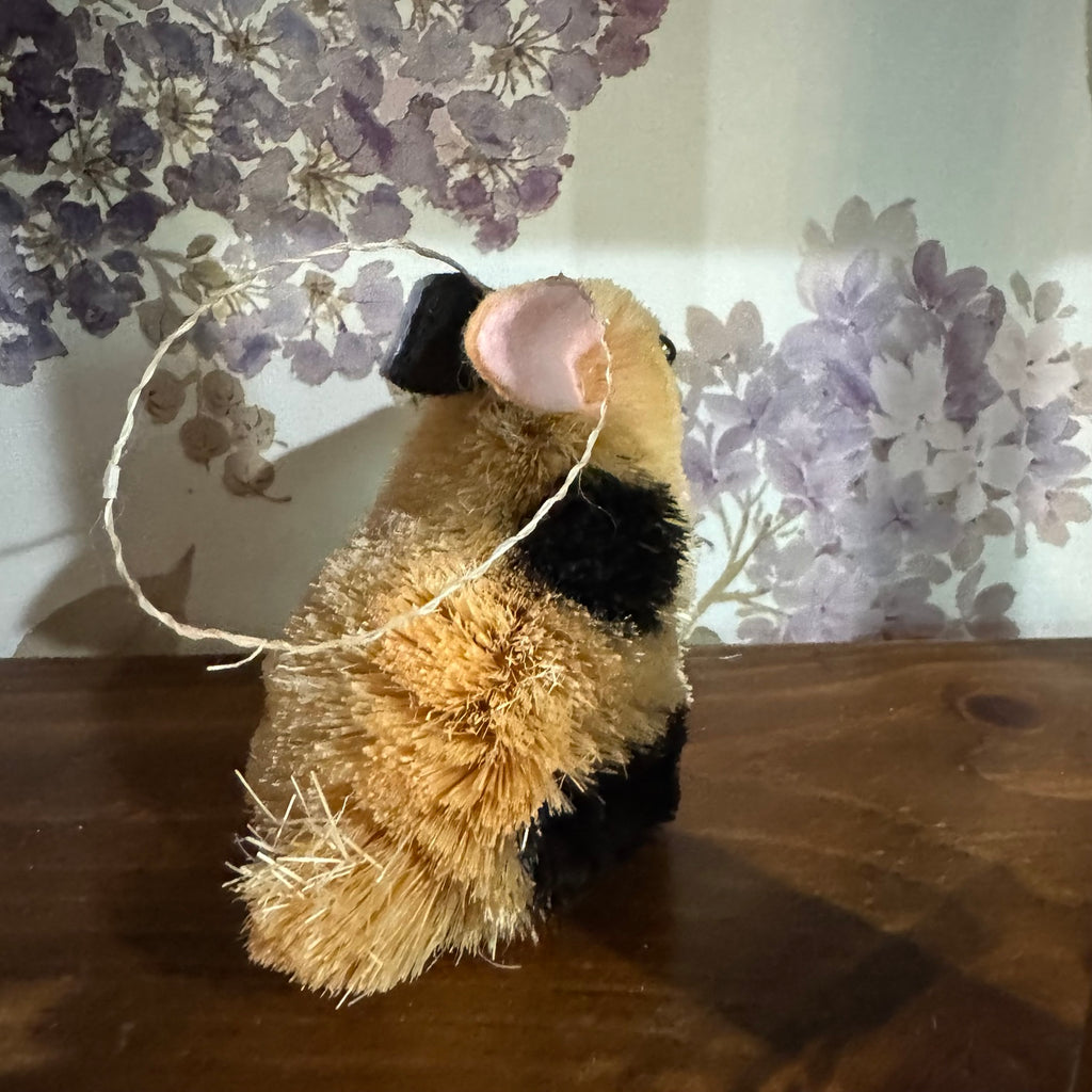 Set of 4 Bristle Animal Figurines – Rustic Farmhouse Decor