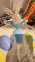 Blossoms & Blooms Easter Bunny Deviled Egg Platter Ceramic Spring Tray