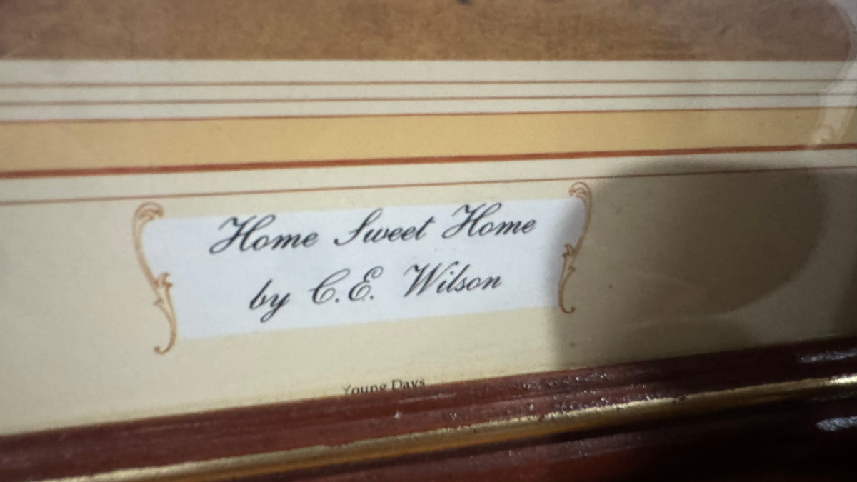 Vintage Framed Home Sweet Home Print by C. E. Wilson