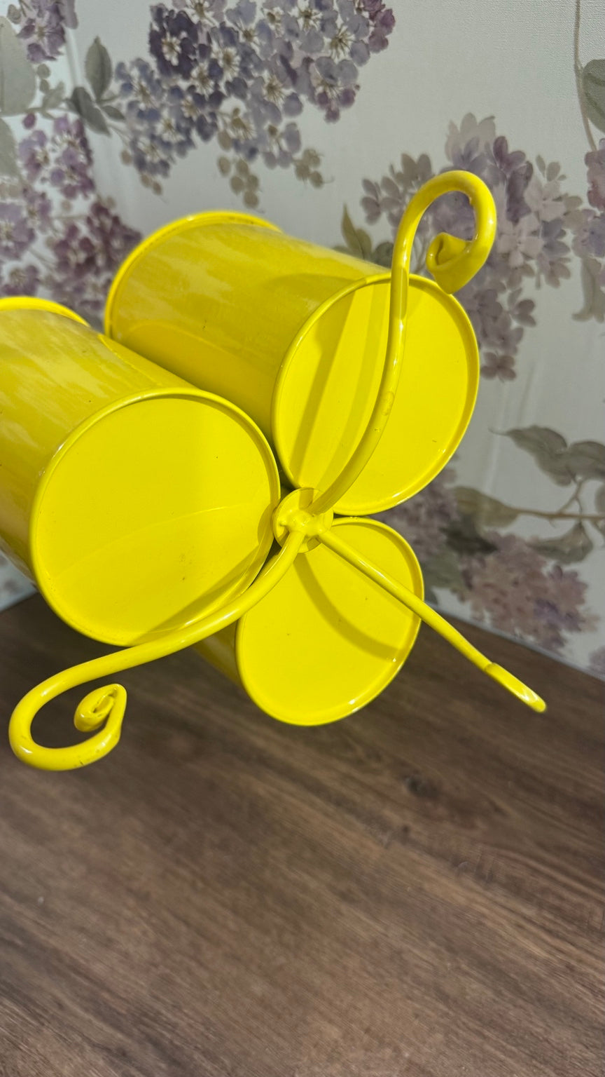 Yellow Metal 3-Compartment Organizer