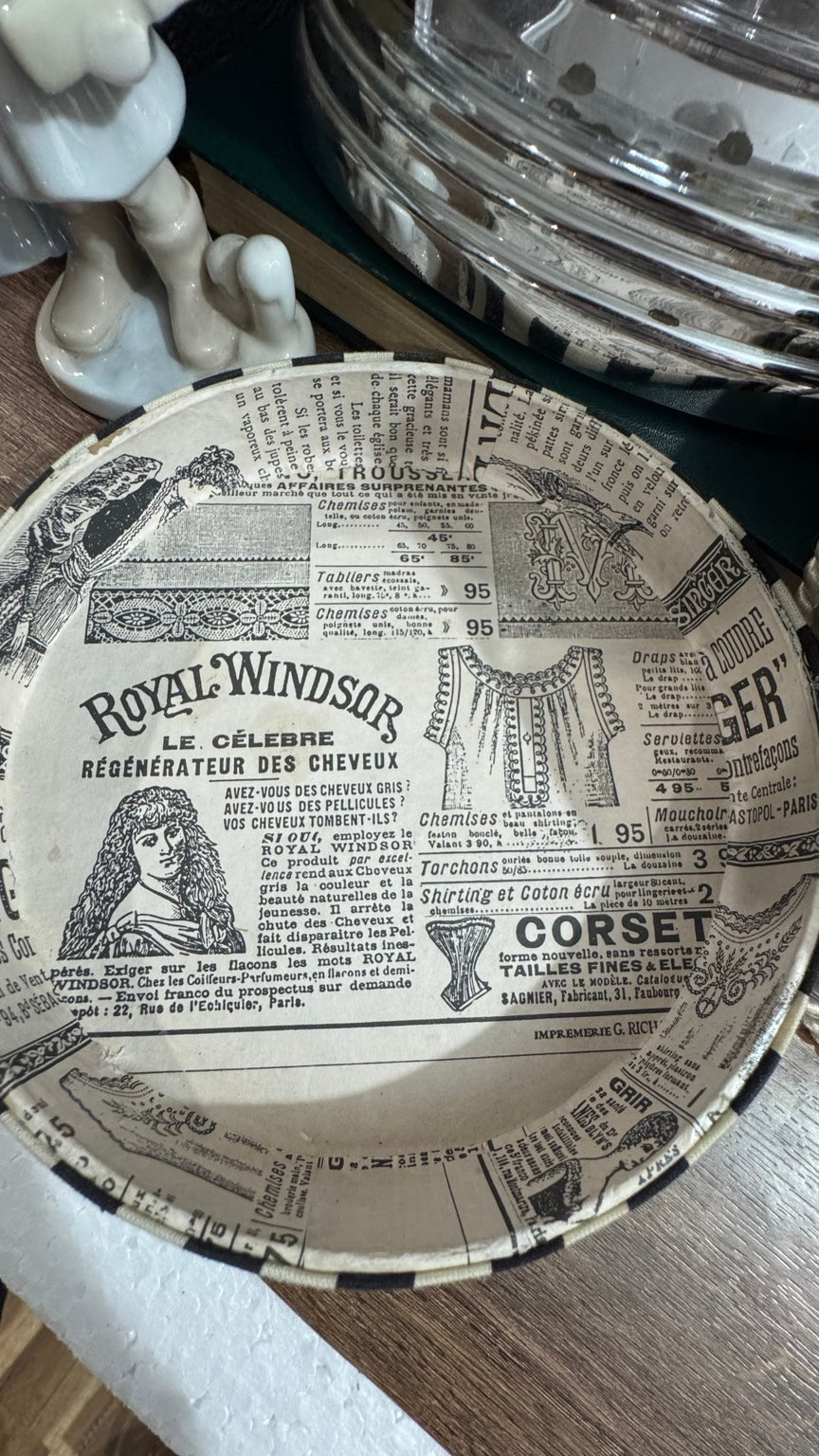 French Millinery Round Hat Box – Paris Fashion Décor