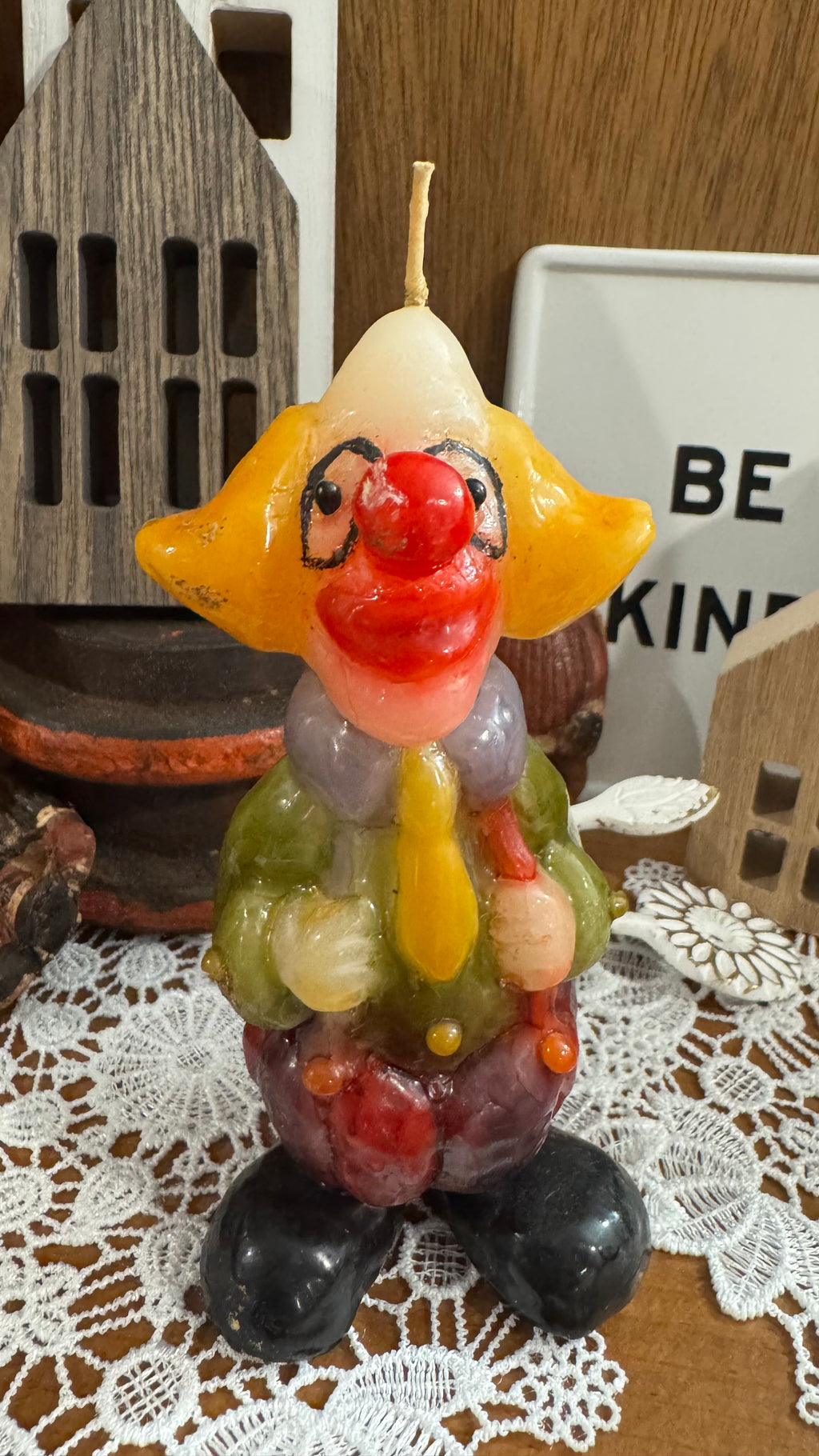 Collectible Clown Wax Candle – Mary’s Candle Cove, Myrtle Beach