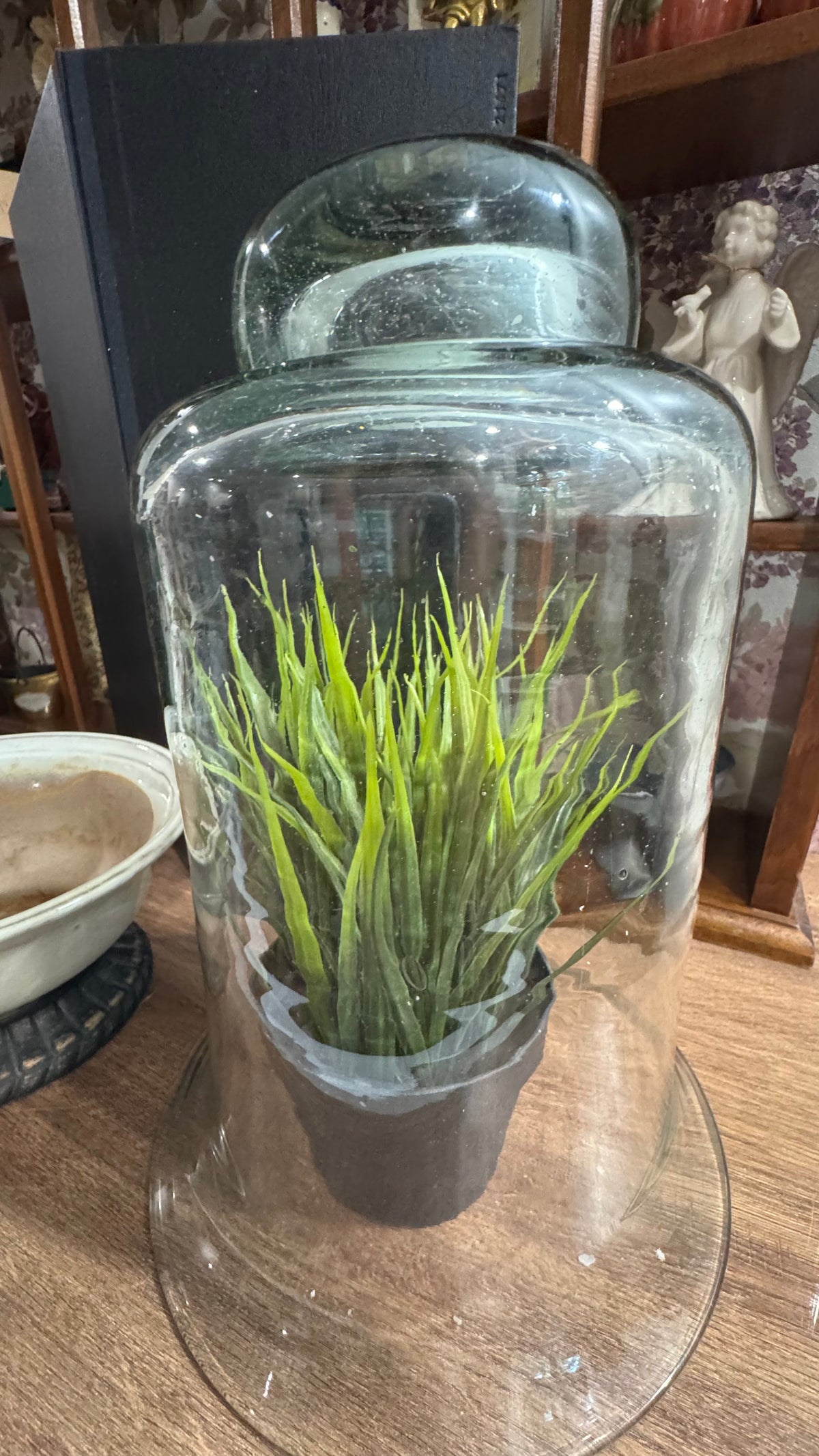 Versatile Glass Hurricane Vase & Decorative Pedestal – 2-Piece Set