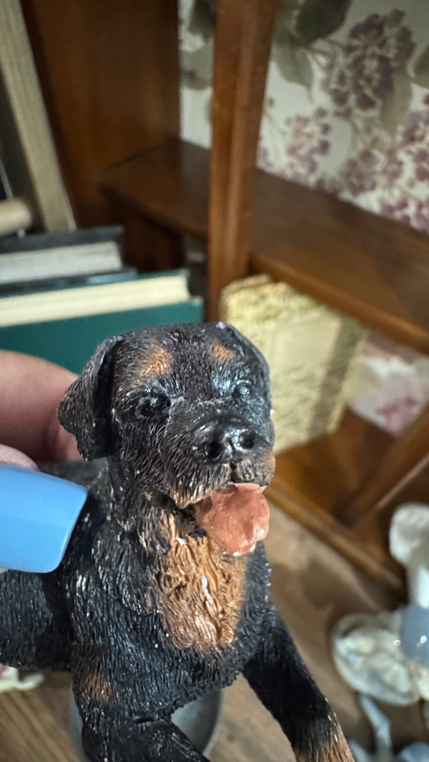 Vintage Stone Critters Rottweiler Dog Figurine – United Design