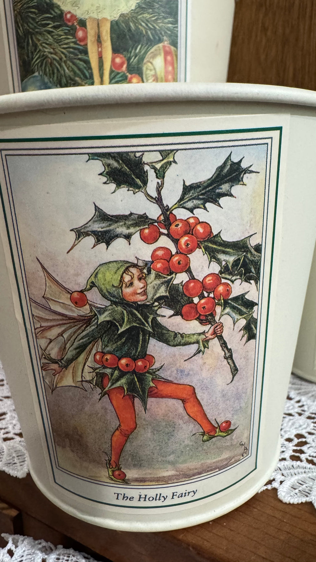 Flower Fairies Christmas Metal Pails / Decorative Planters – Set of 3