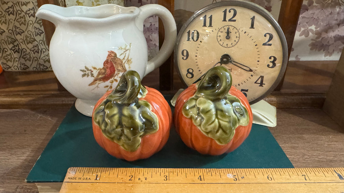 Ceramic Pumpkin Salt & Pepper Shakers – Fall Harvest Décor