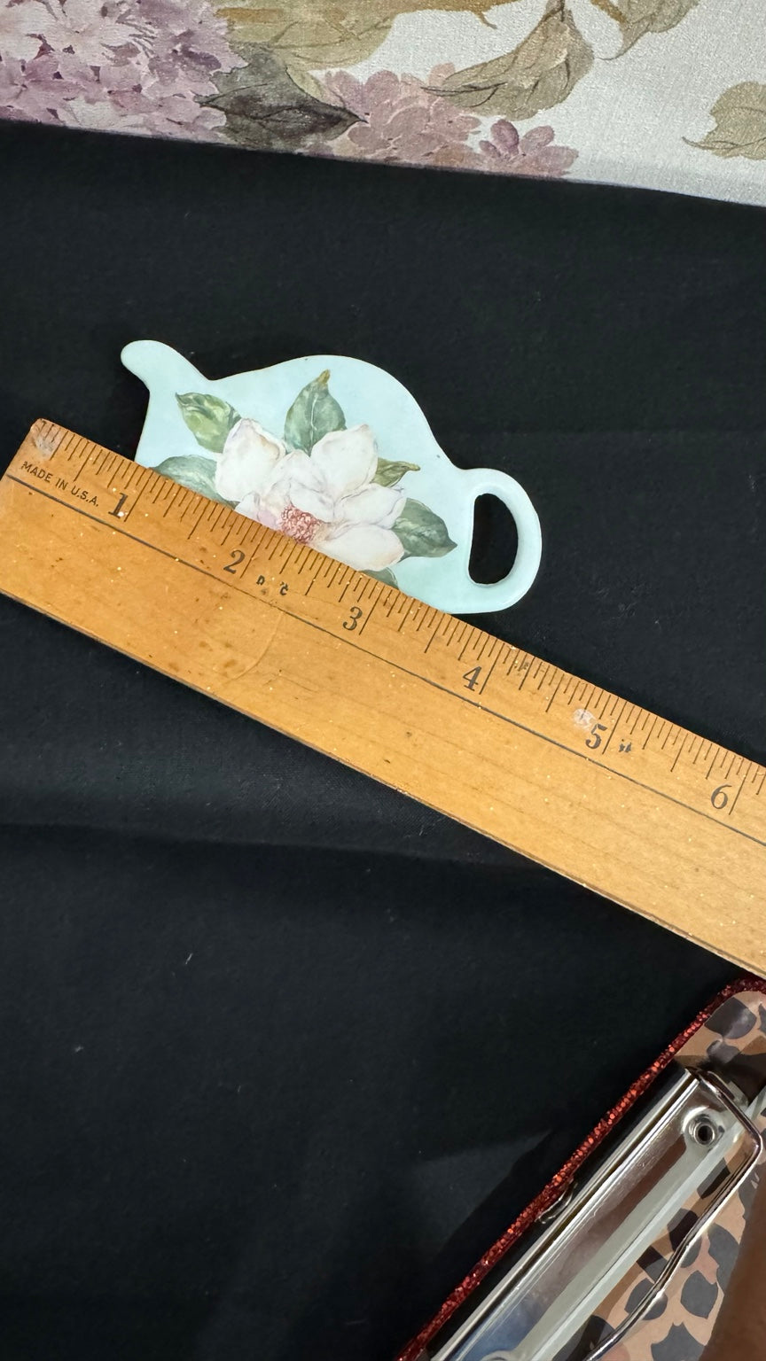 Vintage Italian Magnolia Teabag Holder