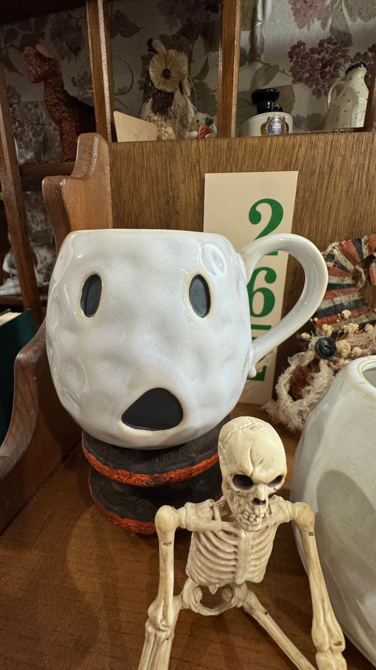 Set of 2 Halloween Ghost Ceramic Mugs