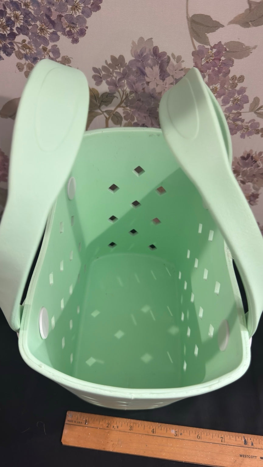 Mint Green Tote Basket Organizer