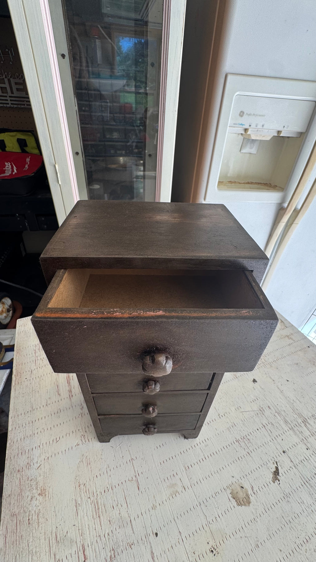 5-Drawer Wooden Apothecary Style Storage Chest – Refinished