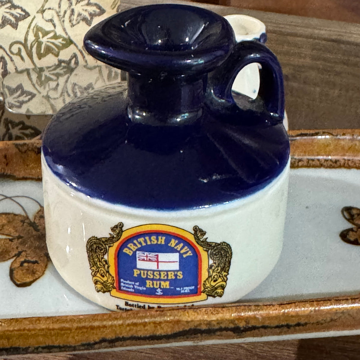 Vintage Pusser’s Rum British Navy Ceramic Decanter