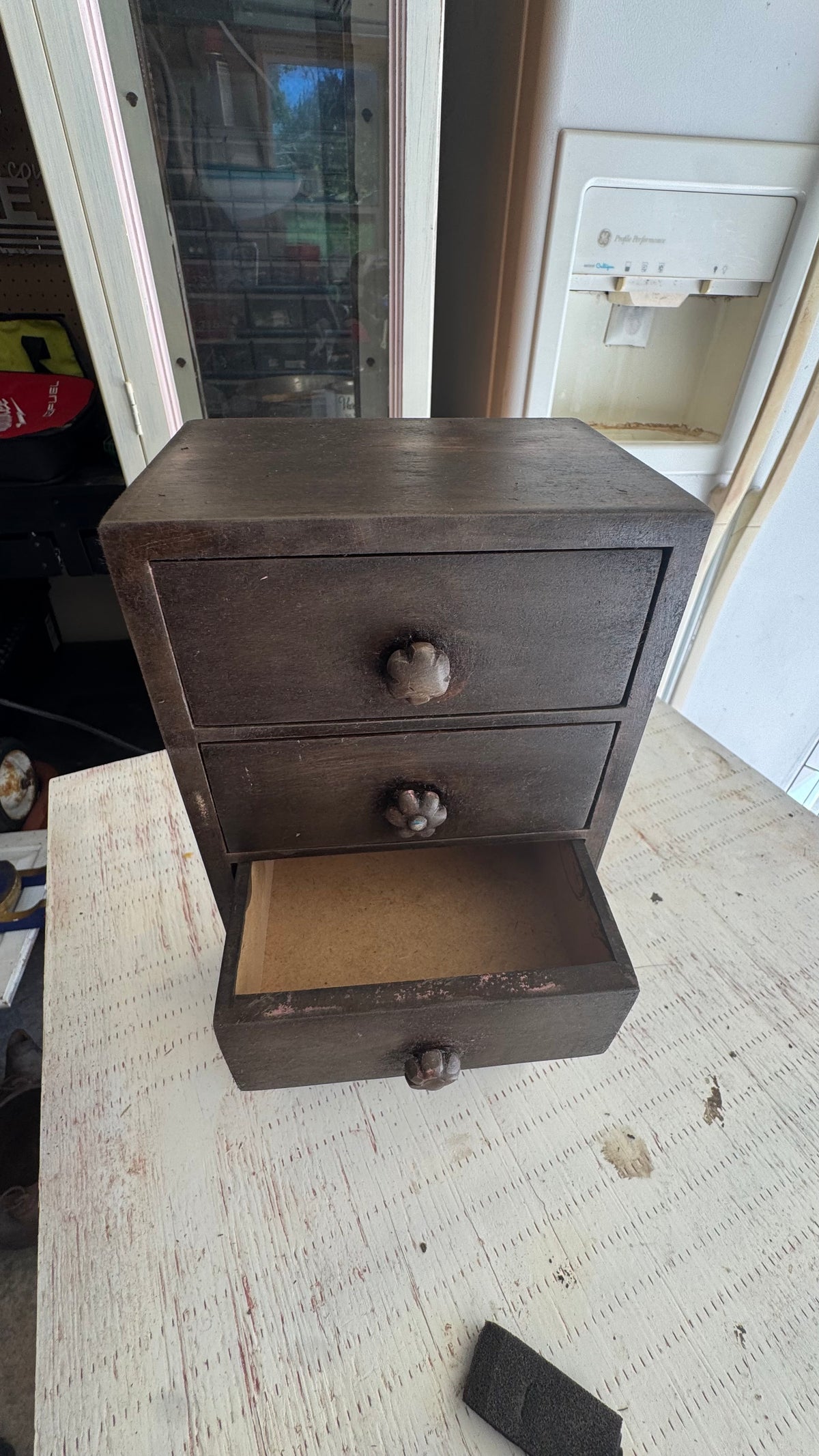 5-Drawer Wooden Apothecary Style Storage Chest – Refinished