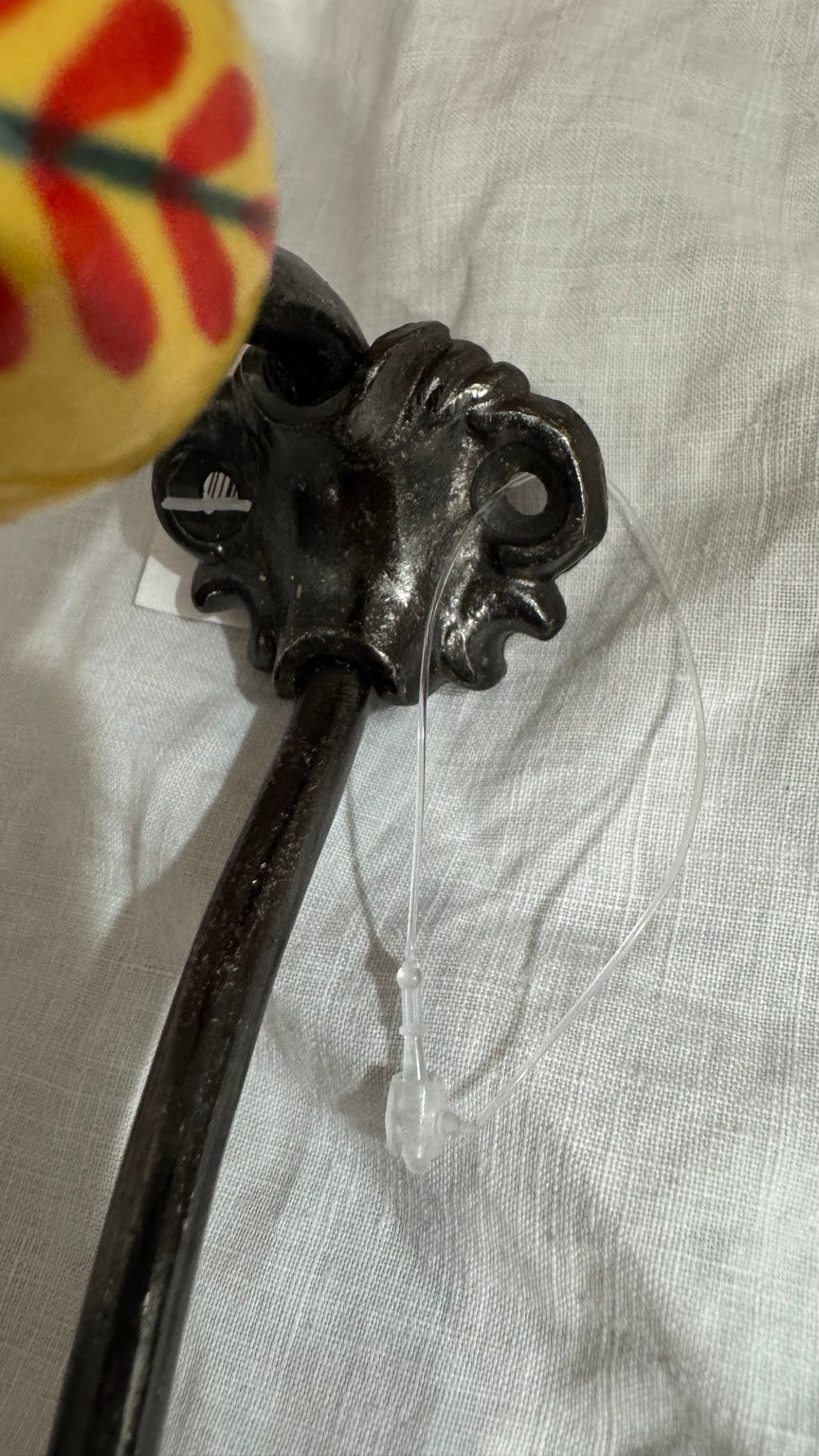 World Market Ceramic Double Wall Hook – Hand Painted Floral Coat & Towel Hook