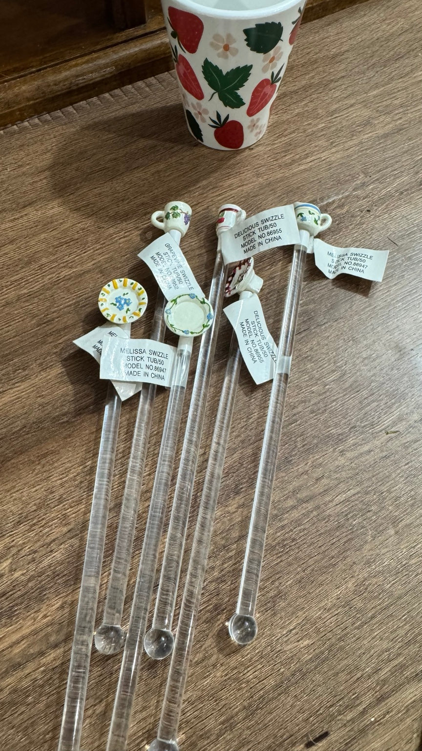 Vintage Miniature Kitchen Swizzle Sticks – Set of 6