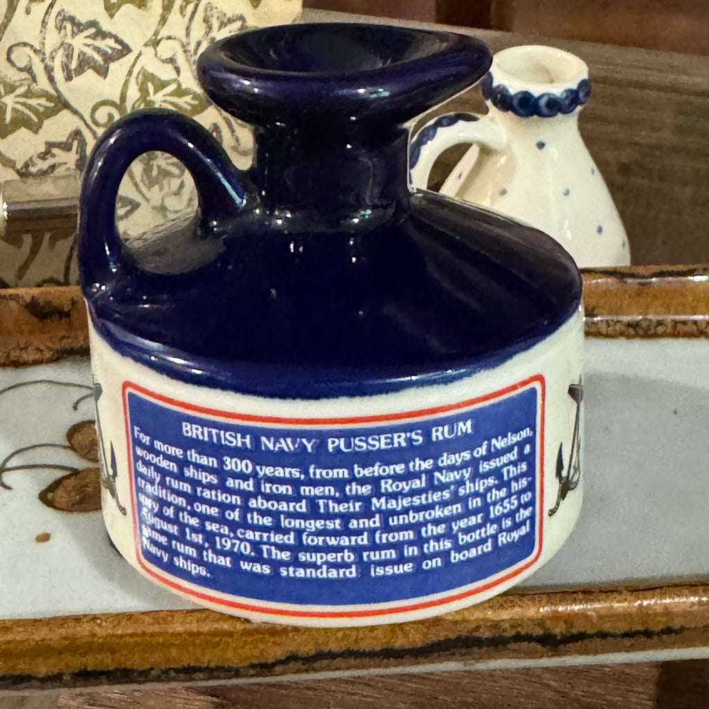Vintage Pusser’s Rum British Navy Ceramic Decanter