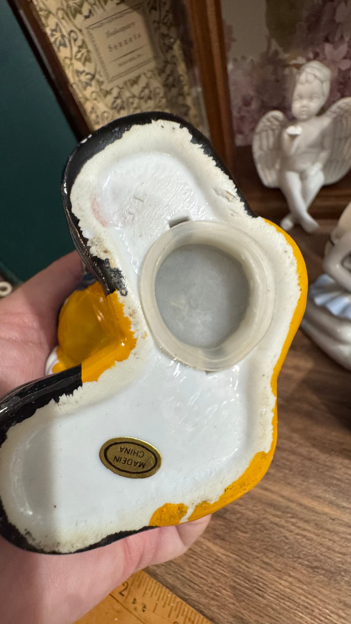 Retro Mickey-Style Ceramic Coin Bank