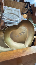 Set of 3 Gold-Tone Heart Trinket Trays – Be Kind, Gentle & Loving