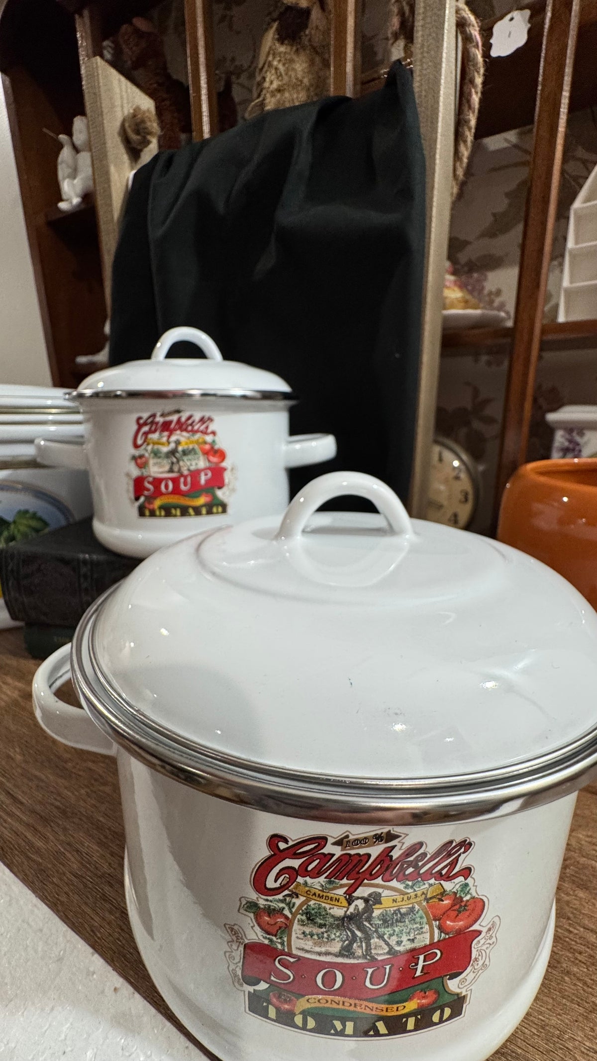 Vintage 1991 Campbell’s Soup Gibson Enamelware Pots – Set of 2